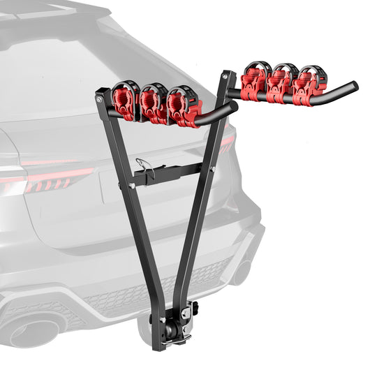 Portabici da gancio traino, per 3 biciclette, portata max 45 kg, in acciaio Q235, per mountain bike, e-bike, con cinghie in nylon