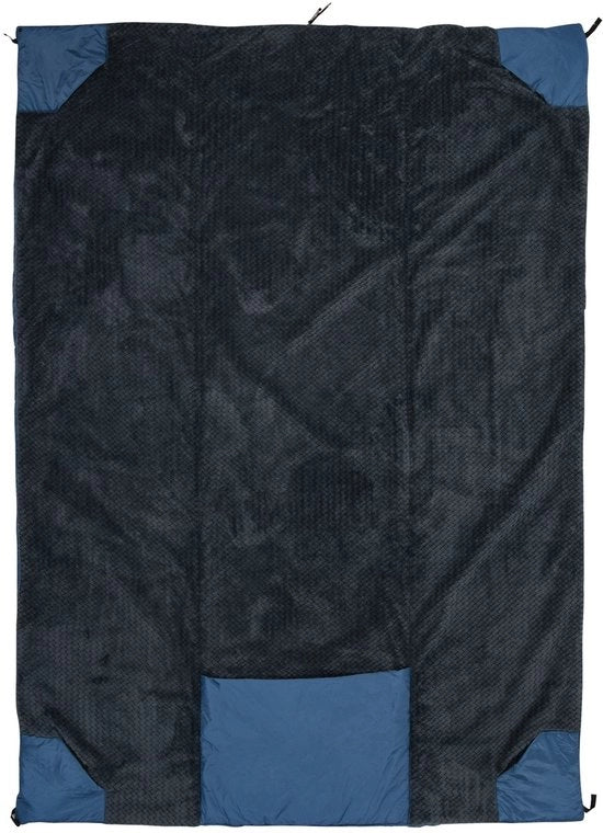 Coperta Versa Luxe 203 x 147 Cm Antracite/Blu