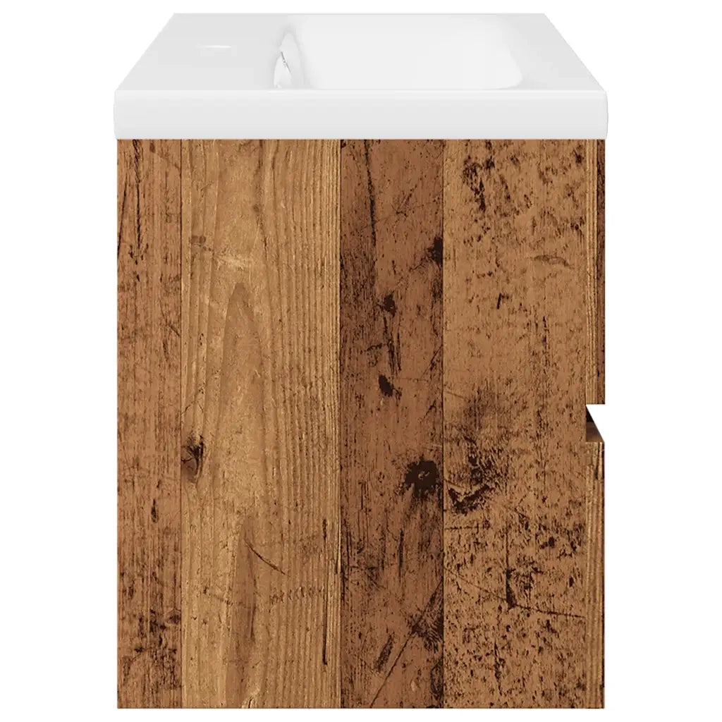 Mobile con Lavabo Integrat-Armadietto da Cucina-Lavandinoo Legno Antico 179006