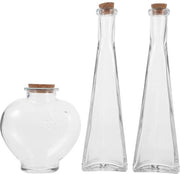3 contenitori per cerimonie con sabbia - Set di cerimonie con sabbia Decorative contenitori in vetro per riti con sabbia con coperchi di legno per idee di cerimonie di matrimonio