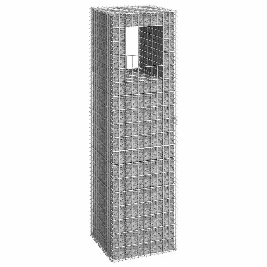 Cesto a Gabbione a Torre 50x50x180 cm in Ferro cod mxl 56047