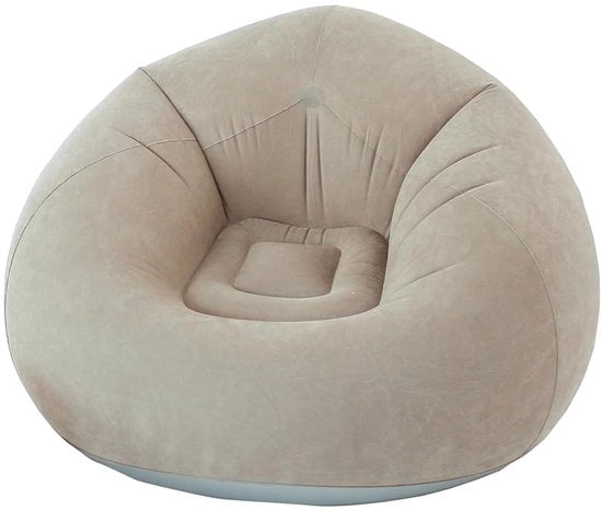Sedia esterna gonfiabile - comoda e stile - 1 pezzo - beige naturale - 100% PVC
