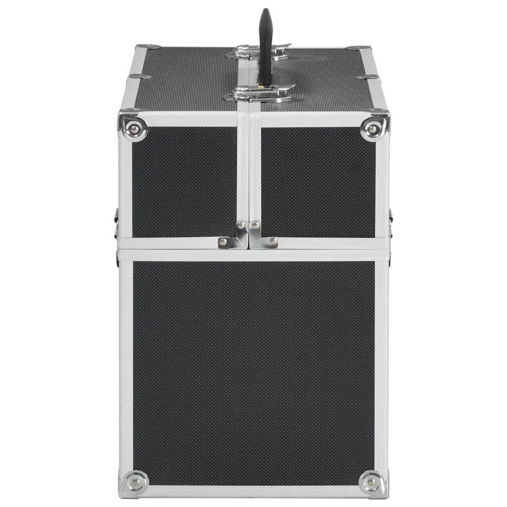 Valigia per Cosmetici 38x23x34 cm Nera in Alluminio 91833