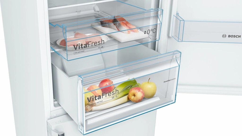 Bosch Serie 4 KGN39VWEQ Frigorifero combinato da libera installazione 203 x 60 cm Bianco Classe E