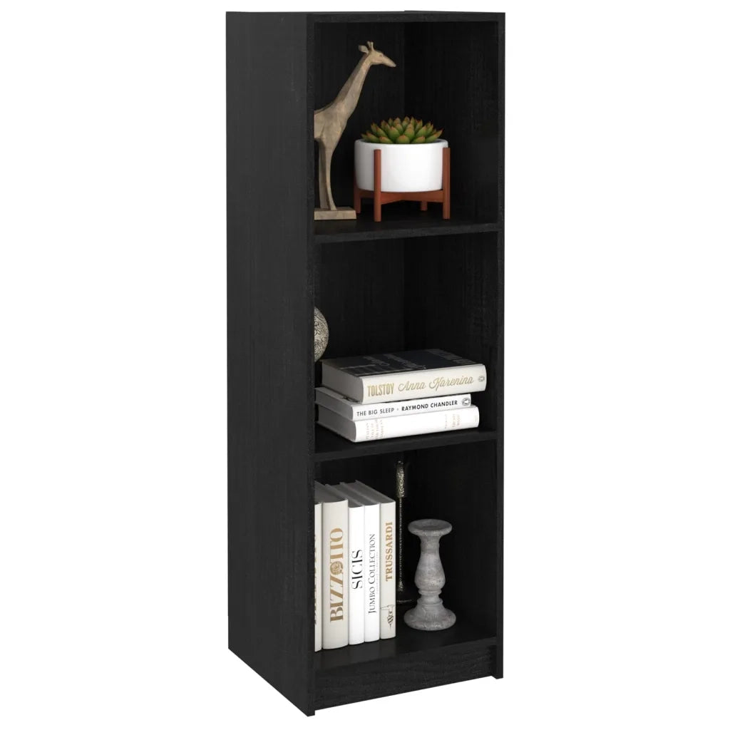 Libreria/Divisorio Nero 36x33x110 cm in Legno Massello di Pino 809940