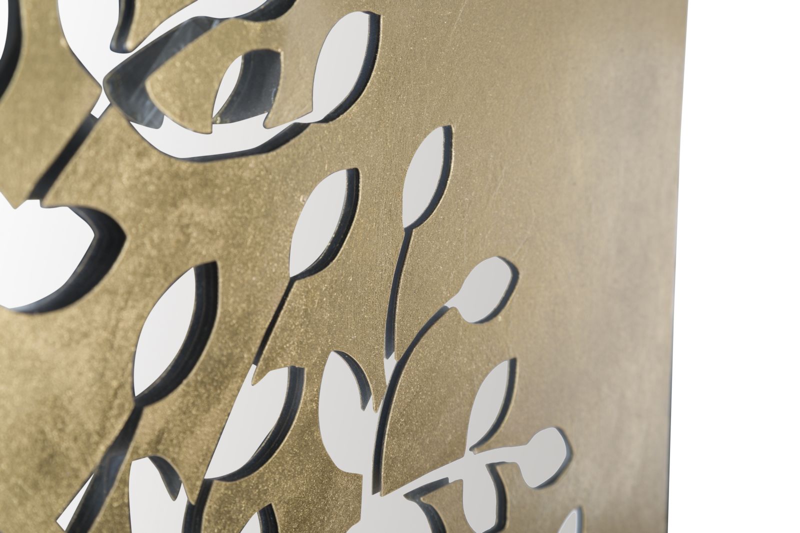 Pannello Maternity Oro 120x2x64 cm in Ferro MDF e Specchio Oro