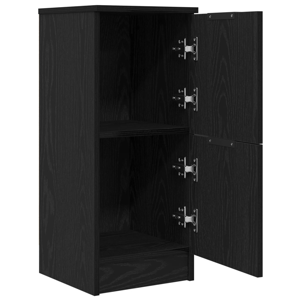 Credenze 2 pz in Rovere Nero, 30x30x70 cm, Realizzate in Legno Ingegnerizzato