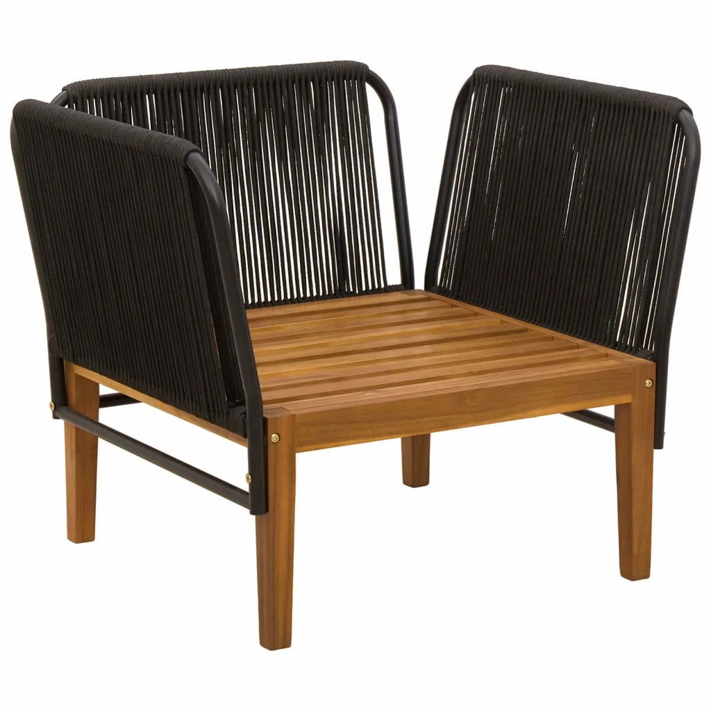 Sedia da giardino con cuscini Legno massiccio di acacia e corda 42022074