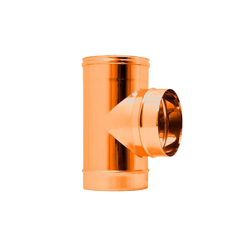 Raccordo da 130mm a t braga a 90° in rame mf codino m