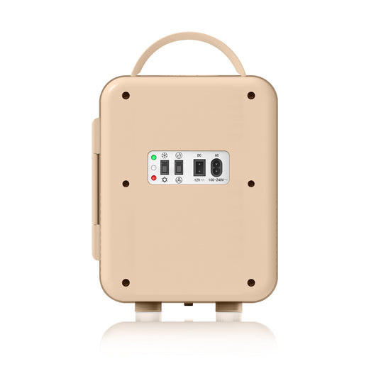 SOGO Mini Frigo Portatile Beige 4L Riscaldamento e Raffreddamento - Adatto per Auto e Casa