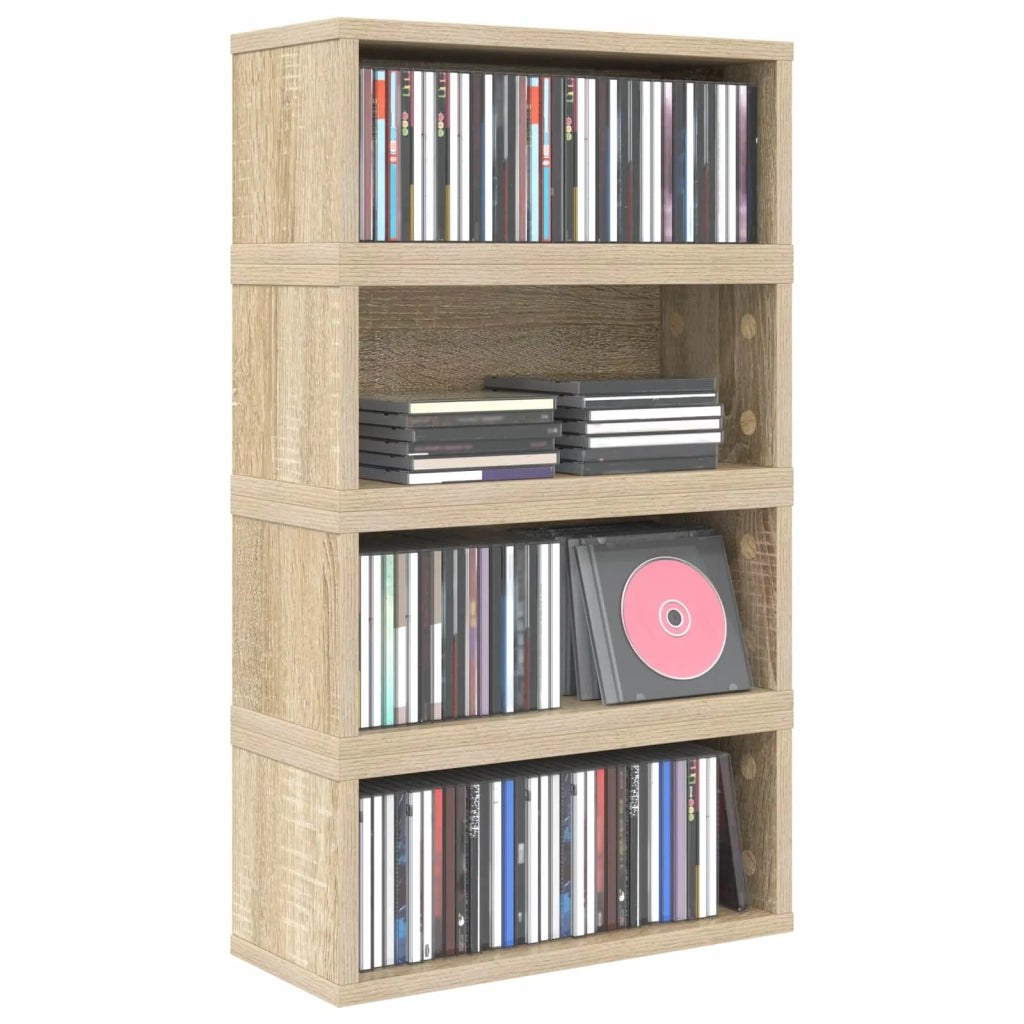 Rack per Stoccaggio CD 4 pz Rovere Sonoma 40 x 17 x 17 cm 8012714