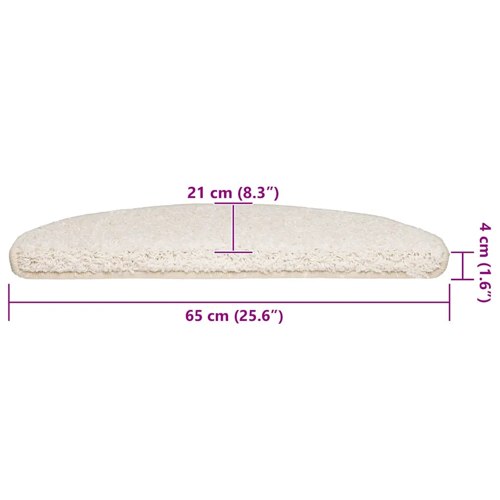 Tappetini per scale 30 pz 65x21x4 cm Bianco Semicircolari Grandi 3365818