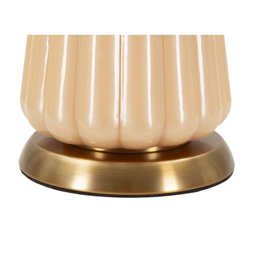 Lampada da Tavolo VKH729, Bianco, Vetro, 68,5x36,5x36,5 cm