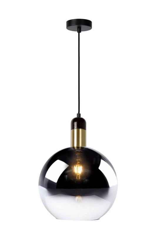 Lampada a sospensione Lucide Julius Ø28 nero oro E27