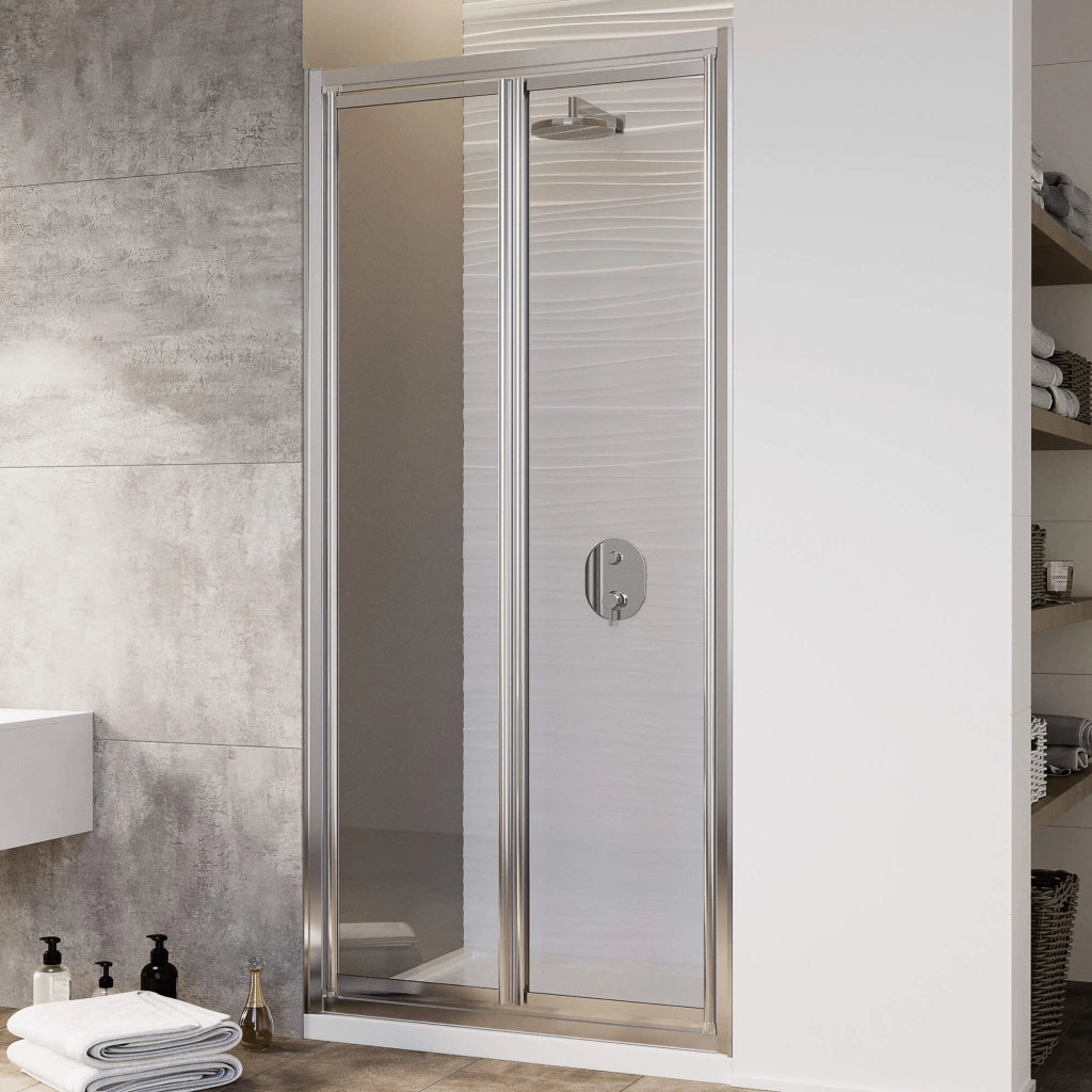 Porta Doccia 90 cm 2 Ante Battenti in Cristallo Trasparente 4mm H198 Fosterberg Maribo