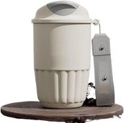 Nuova tazza da caffè con rivestimento ceramico, tazza isolata, tazza portatile in acciaio inossidabile 316 per uomini e donne - [Moonlight White] 316 acciaio 410 ml tazza in piedi - cinturino di trasporto gratuito