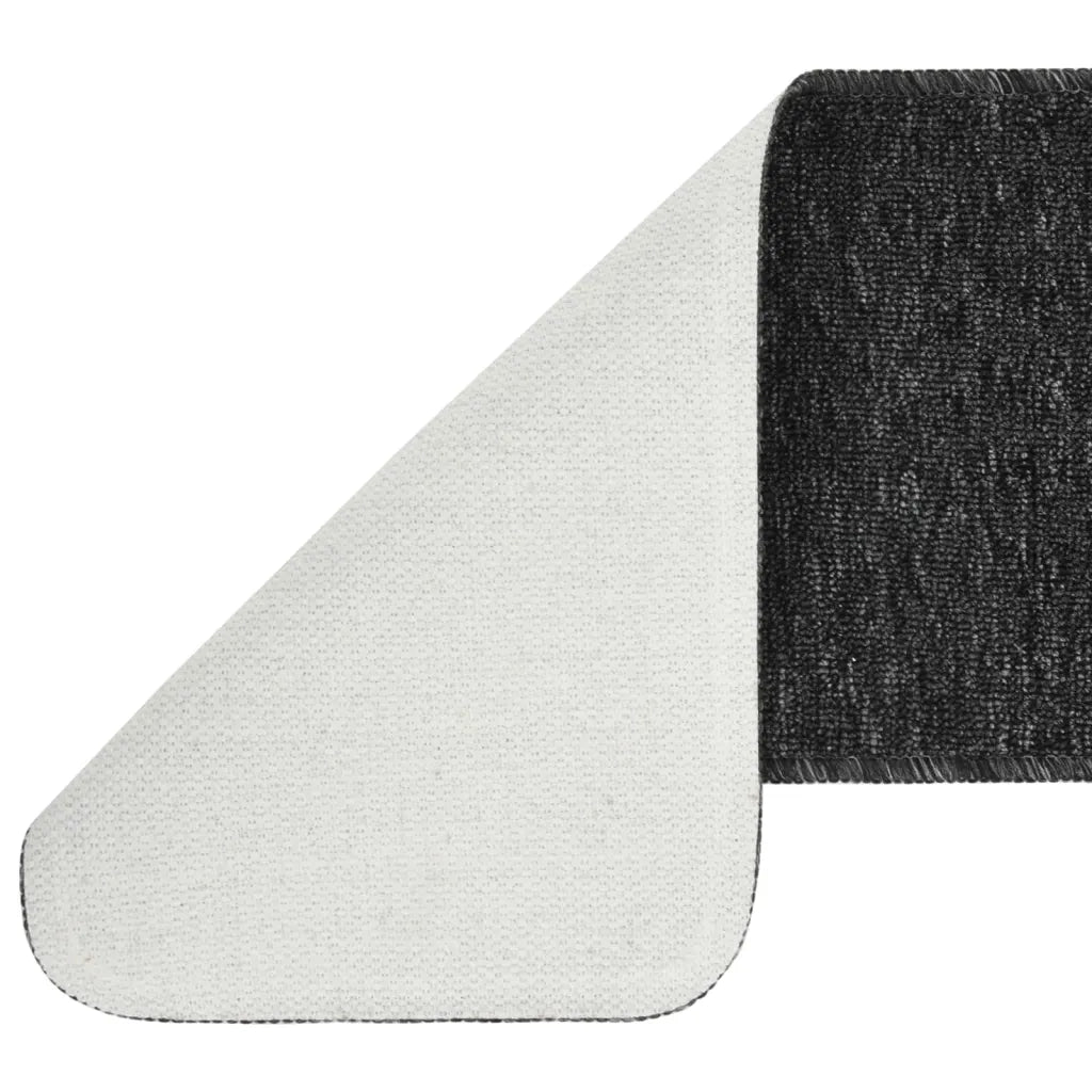 Tappetini per Scale 15 pz 60x25 cm Antracite Rettangolari 340394