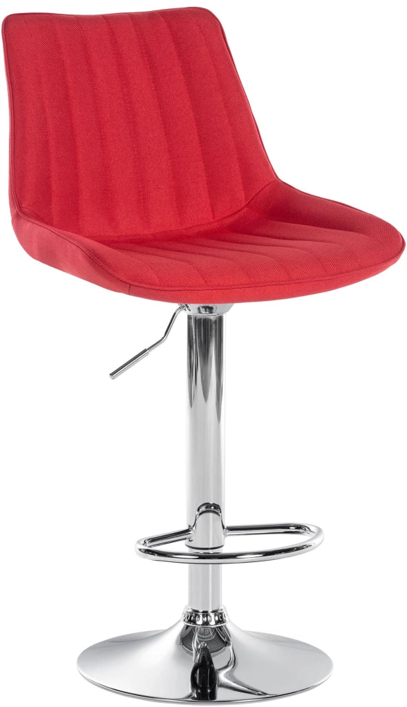 Sgabello Toni Tessuto rosso,cromo