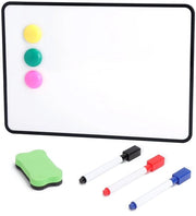 Tavolo bianco, 30 x 21 cm, pannello magnetico A4, porta matite e mini magneti, portatile, lavabile