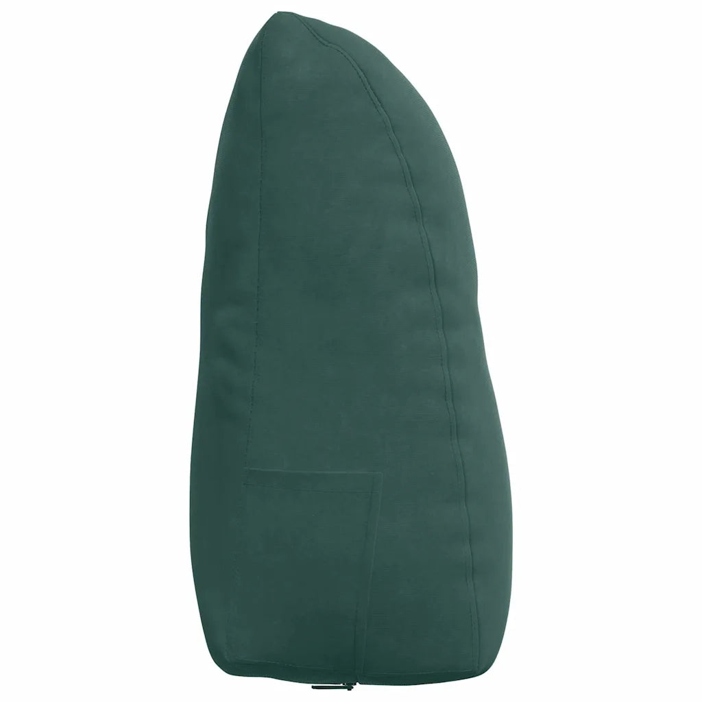 Cuscino per Schiena | Cuscino dorsale Verde Scuro 60 x 24 x 50 cm Velluto
