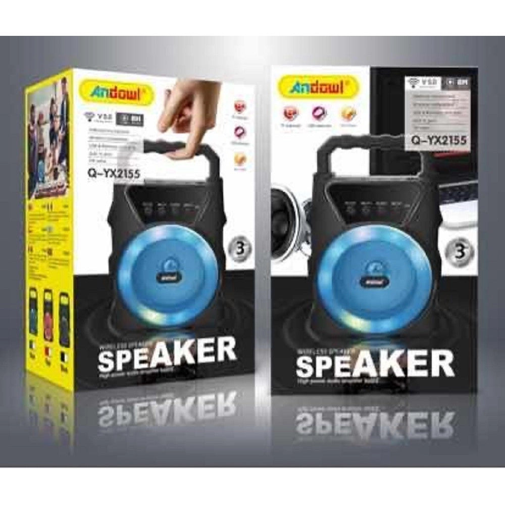 Trade Shop - Altoparlante Portatile Q-yx2155 15w Pmpo Bluetooth 5.0 Con Luci A Led Senza Fili -