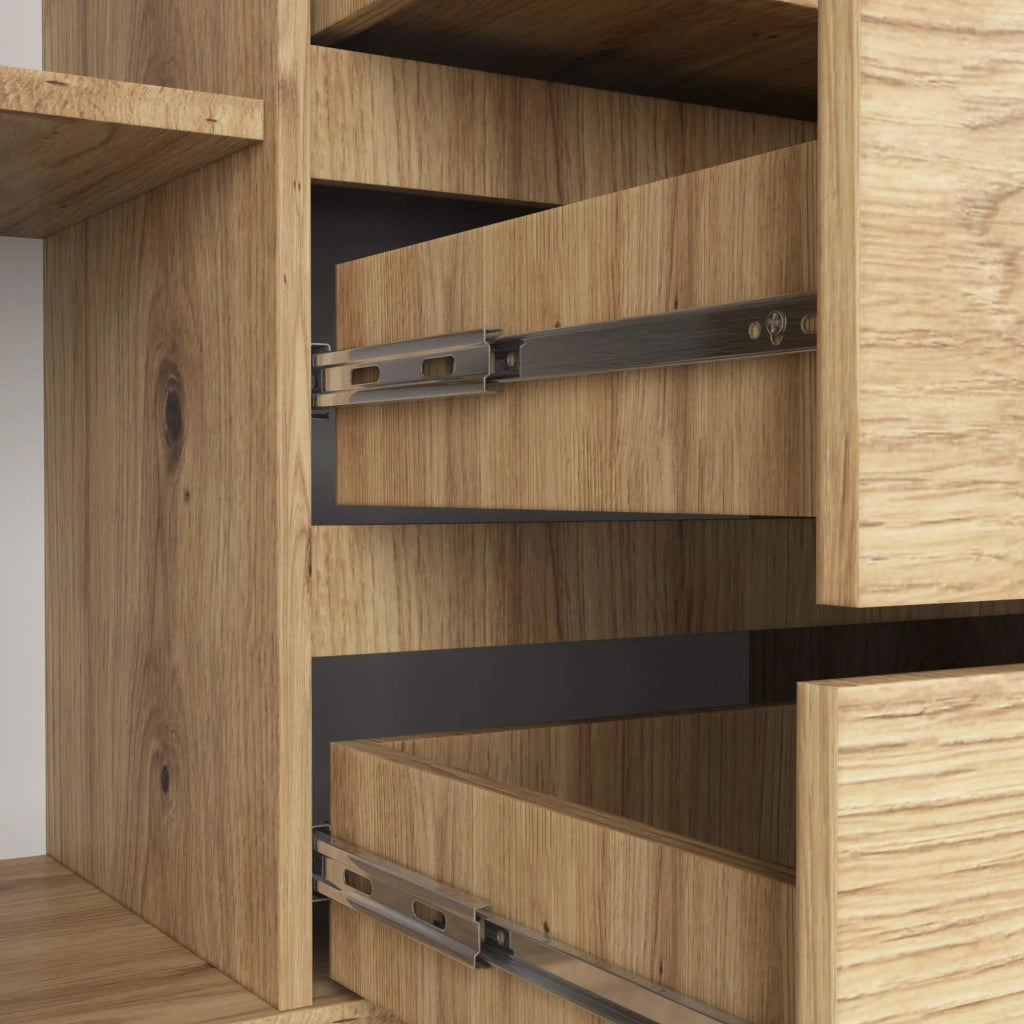 Cassettiera AKORD K160 Quercia Artisan 160 cm 2 ante 4 cassetti 160x40x99 cm
