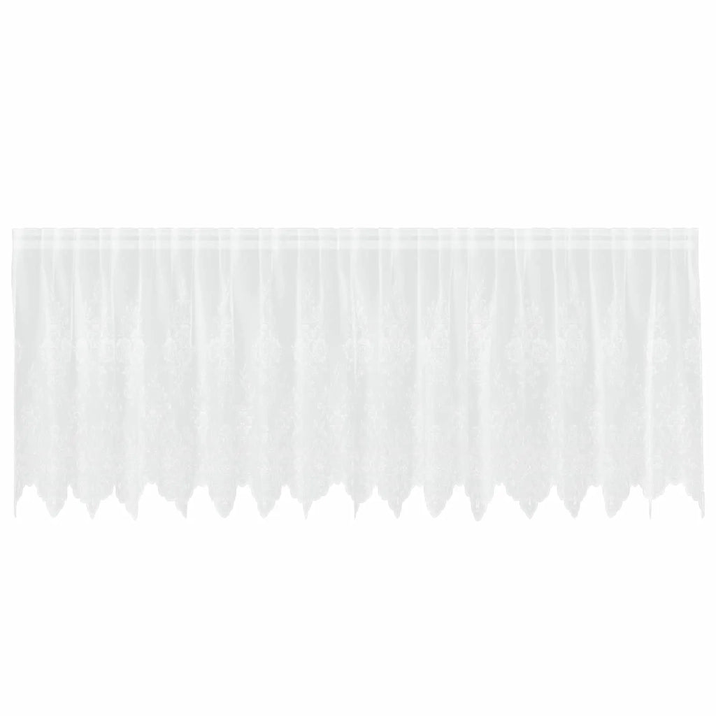 Tenda in Pizzo con tende Bianco 120 x 400 cm Poliestere 4107789