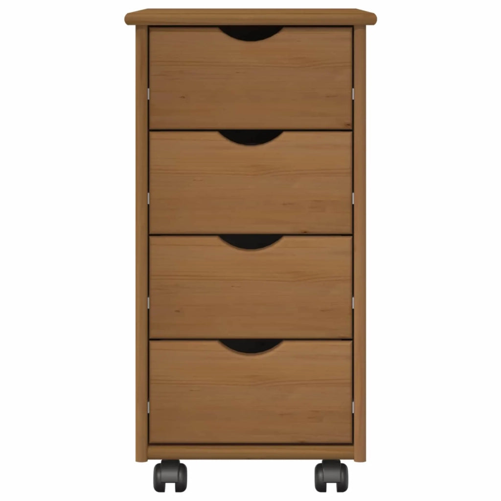 Mobile con Ruote con ruota Marrone miele 34 x 39 x 65,5 cm 42028344