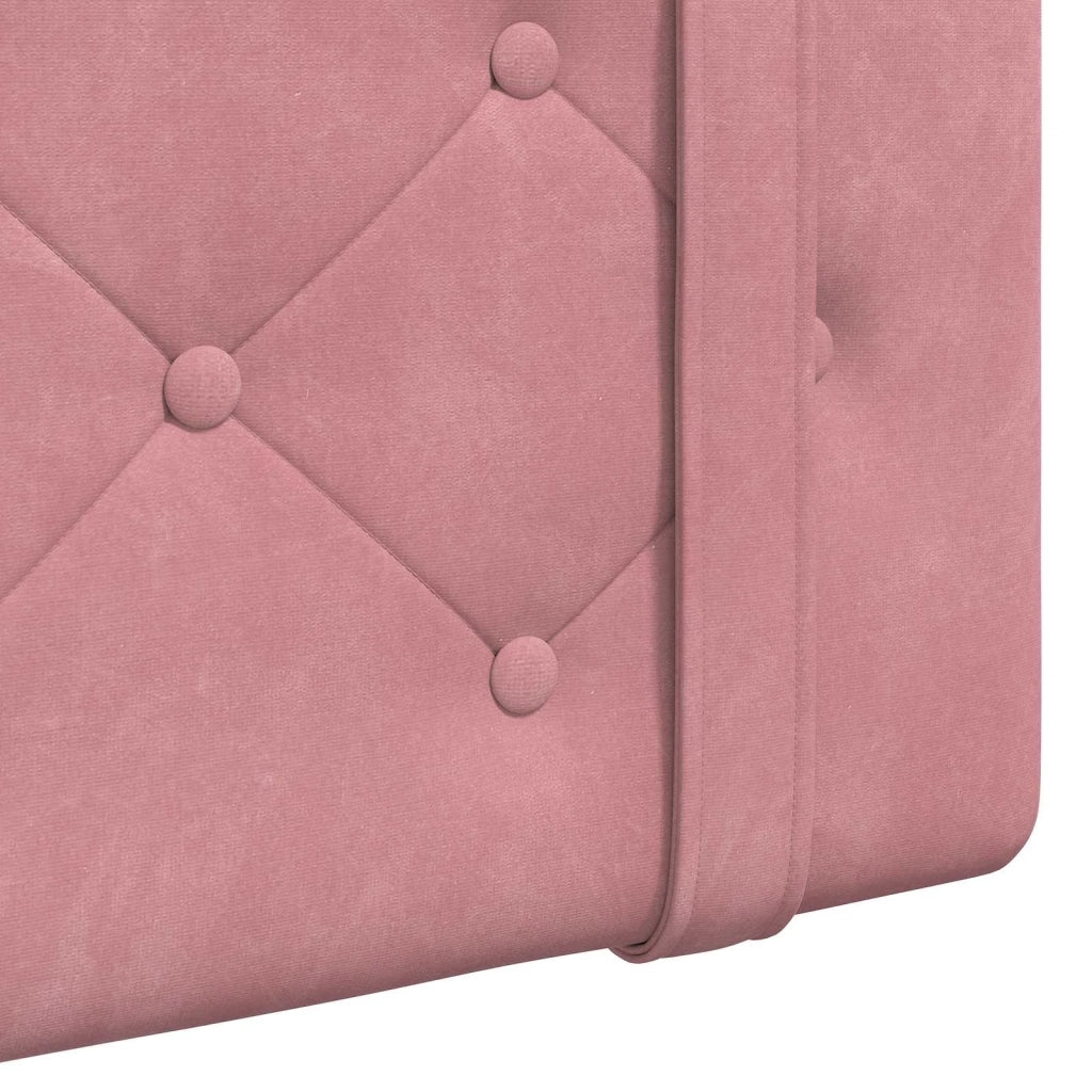 Testiera | Testata sospesa Con luce LED Rosa Velluto