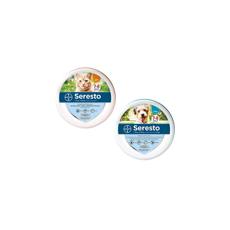 Collare antiparassitario Seresto per cani fino a 8 kg – 38 cm – Protezione fino a 8 mesi