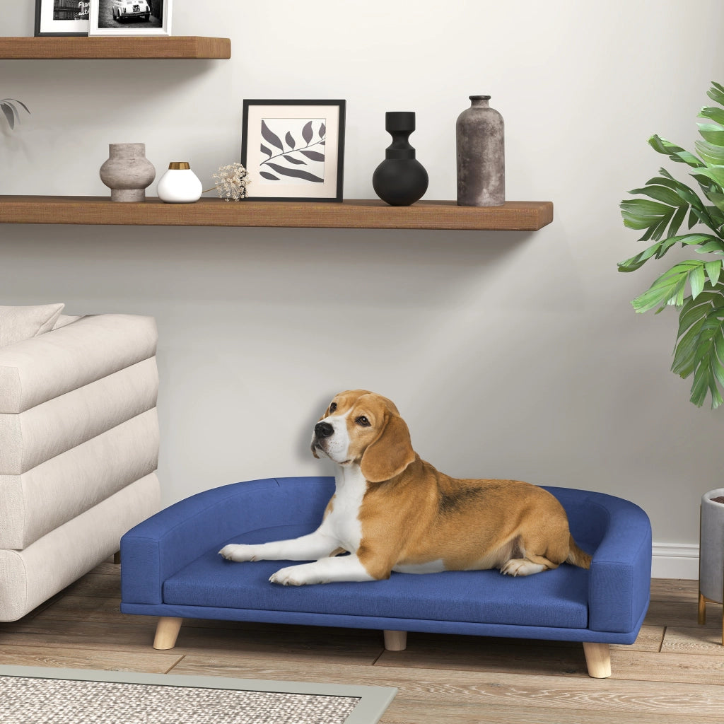 Cuccia per cani letto rialzato con cuscino lavabile ¨C zephmum ¨C 98x67x25 cm blu
