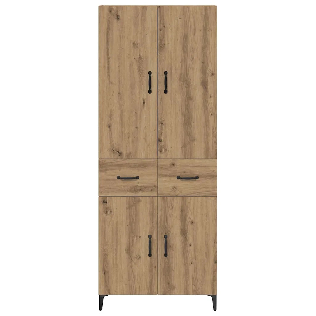 Credenza con Cassetto-Buffet-Armadio da cucina Rovere artigianale 69,5 x 34 x 180 cm 454251