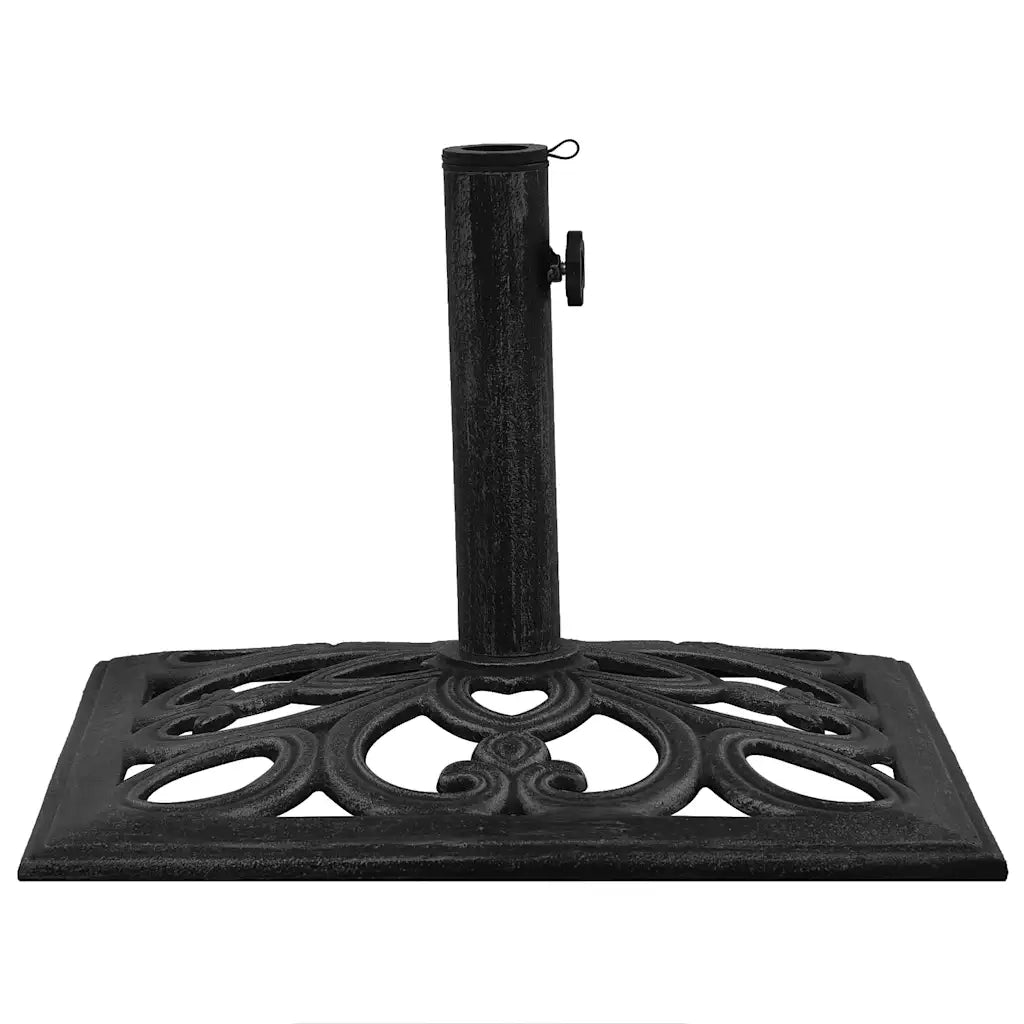 Base per ombrellone-Supporto per ombrellone Nera 47x47x33 cm in Ghisa