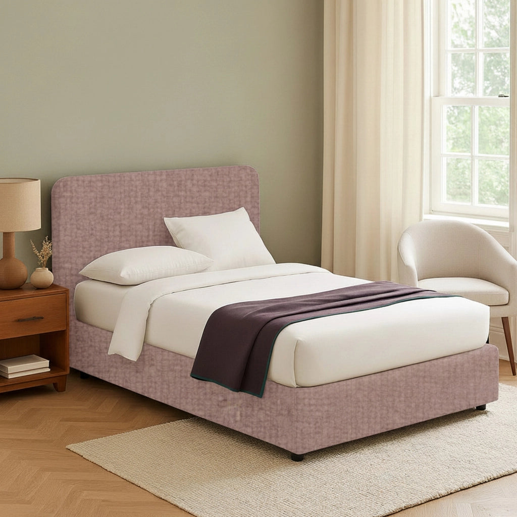 Wigan, Letto Matrimoniale Sfoderabile Made in Italy, Rosa Antico