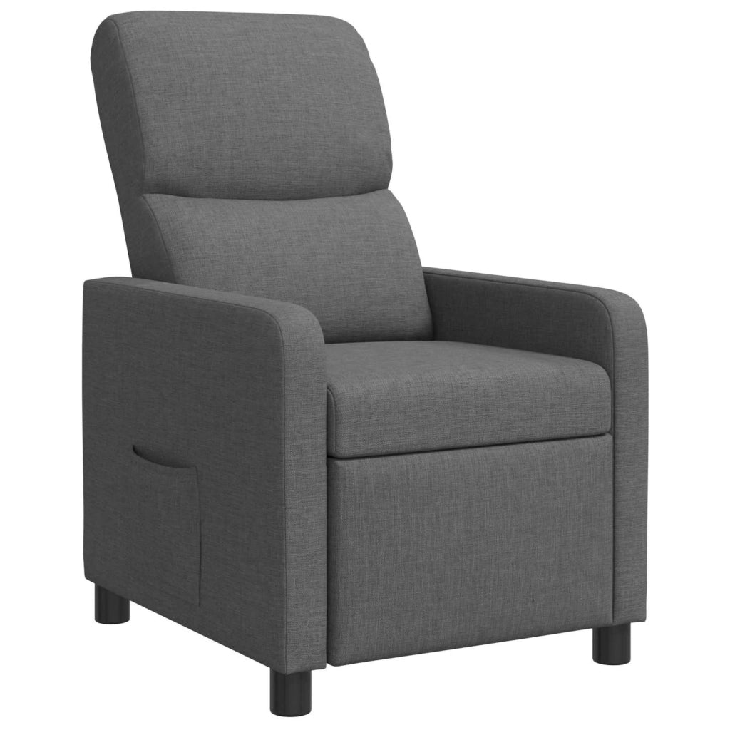 Divano Sedia-Poltrona reclinabile Grigio Scuro Tessuto 367345