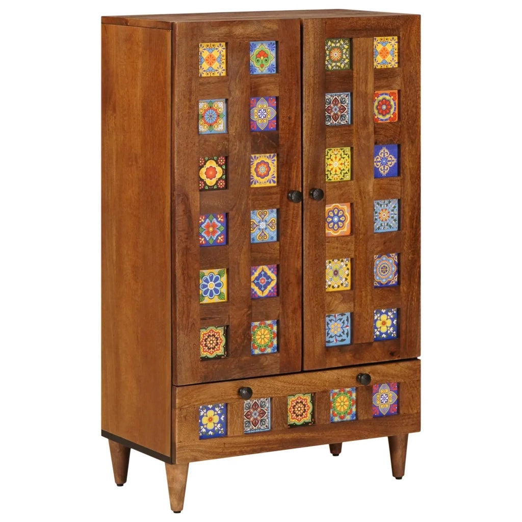 Credenza Noce 60 x 33,5 x 100 cm Legno di mango massello