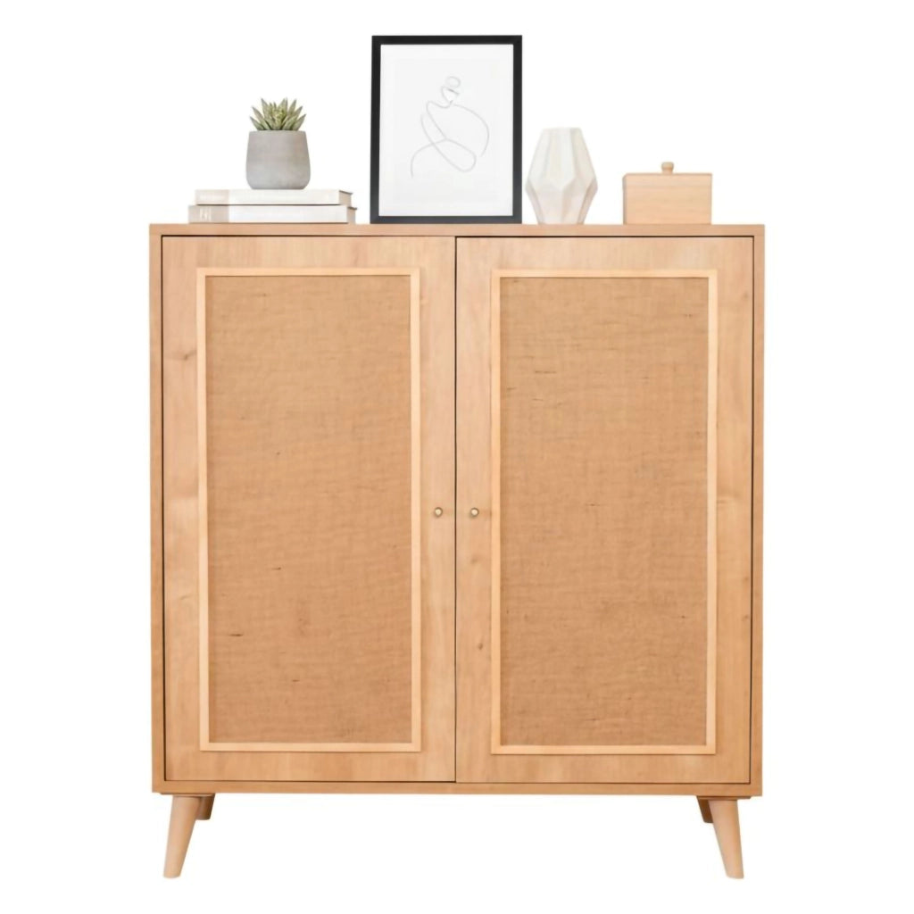Credenza Albiano, Buffet da soggiorno, Madia da salotto, Dispensa da cucina, 90x40h110 cm, Quercia