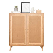 Credenza Albiano, Buffet da soggiorno, Madia da salotto, Dispensa da cucina, 90x40h110 cm, Quercia
