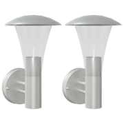 Applique da Esterno 2 pz Argento in Acciaio Inossidabile CFW1699795