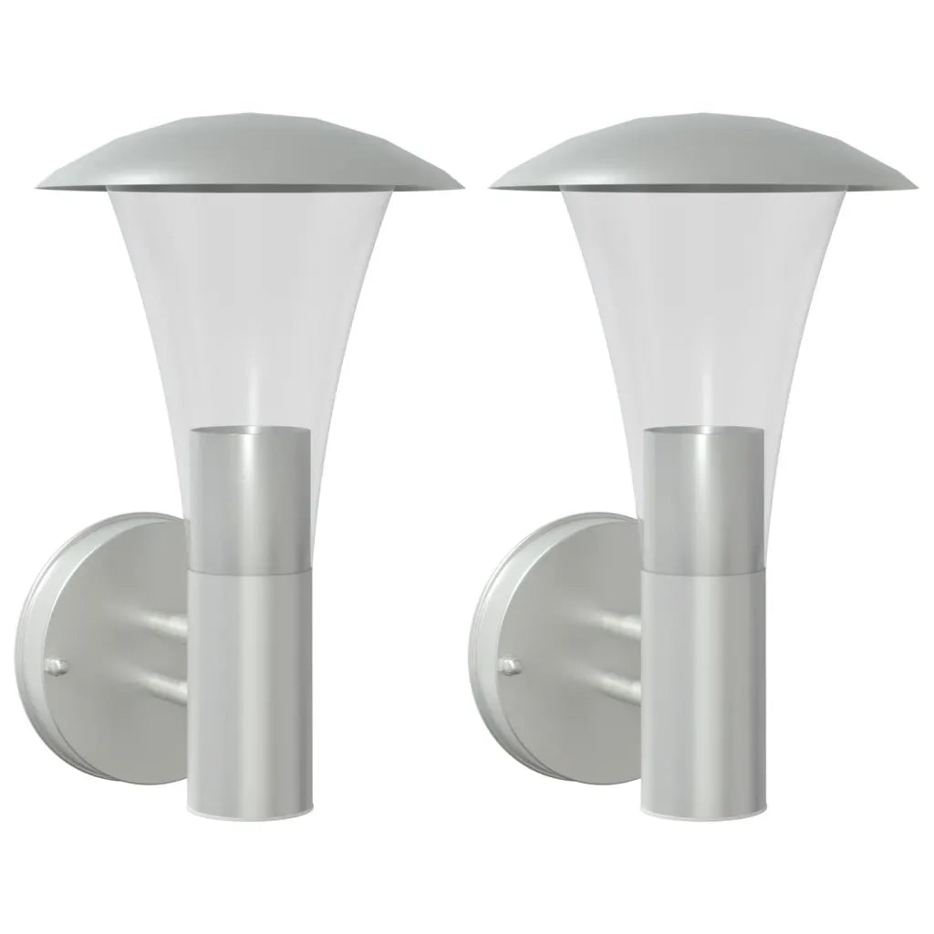 Applique da Esterno 2 pz Argento in Acciaio Inossidabile CFW1699795