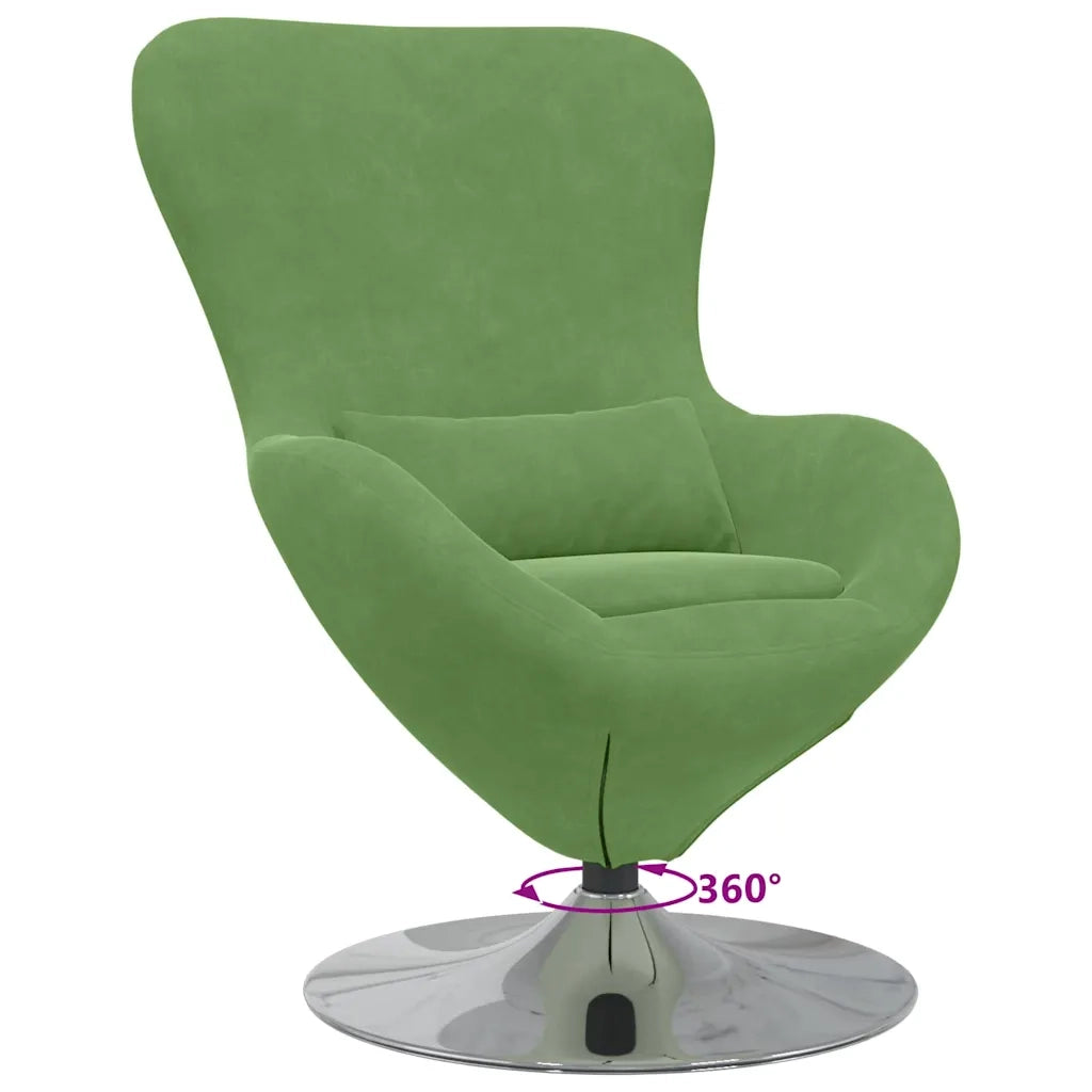 Poltrona uovo Verde chiaro Velluto 42002727