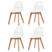 Sedie da Pranzo 4 pz Bianche in Plastica cod mxl 22882