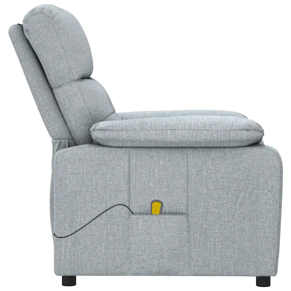 Poltrona Massaggiante Reclinabile Grigio Chiaro in Tessuto cod mxl 32327