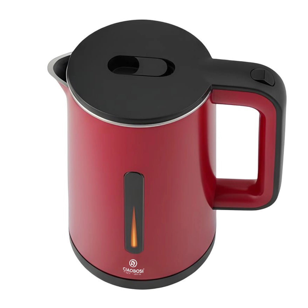 Bollitore Elettrico 0.6L 1500W con Spegnimento Automatico Riscaldamento Rapido Nero / Rosso Avizar