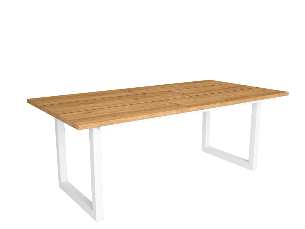 Tavolo da pranzo, 10 posti, 194x90x75cm, Robusto e stabile, struttura e gambe solide, colore Rovere RF1095