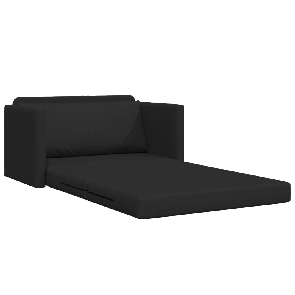 Divano letto 2-in-1 Nero 124x71x78 cm Tessuto