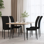 Sedie da Pranzo 4 pz Nere in Velluto 326110