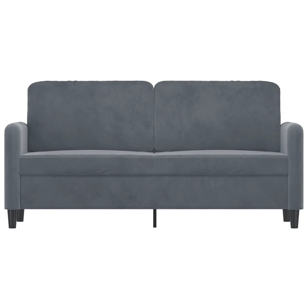 Divano a 2 Posti grigio scuro140 cm in Vellutocod mxl 83299
