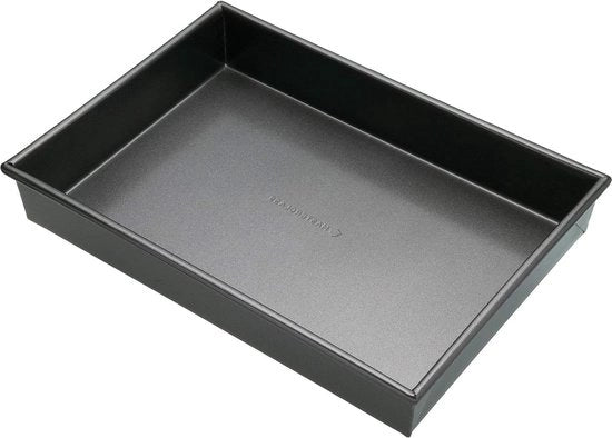 Piastra di cottura 35 x 24 x 5 cm con rivestimento antitraslucido PFOA - Ciotola a forma rettangolare profonda - Grigio - 1 pezzo