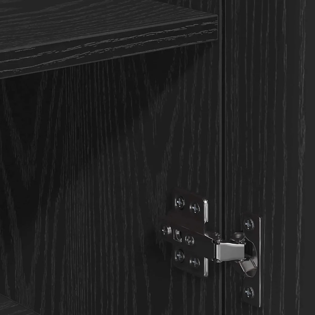 Credenza-Buffet-Armadio da cucina Rovere Nero 78 x 38 x 80 cm Legno multistrato